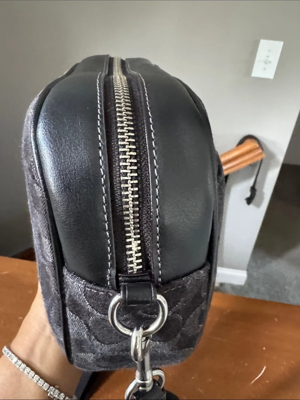 Coach Black Signature Jacquard Messenger Bag